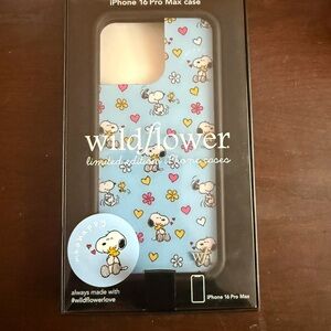 Wildflower iPhone 16 Pro Max Case (Mad happy x peanuts)